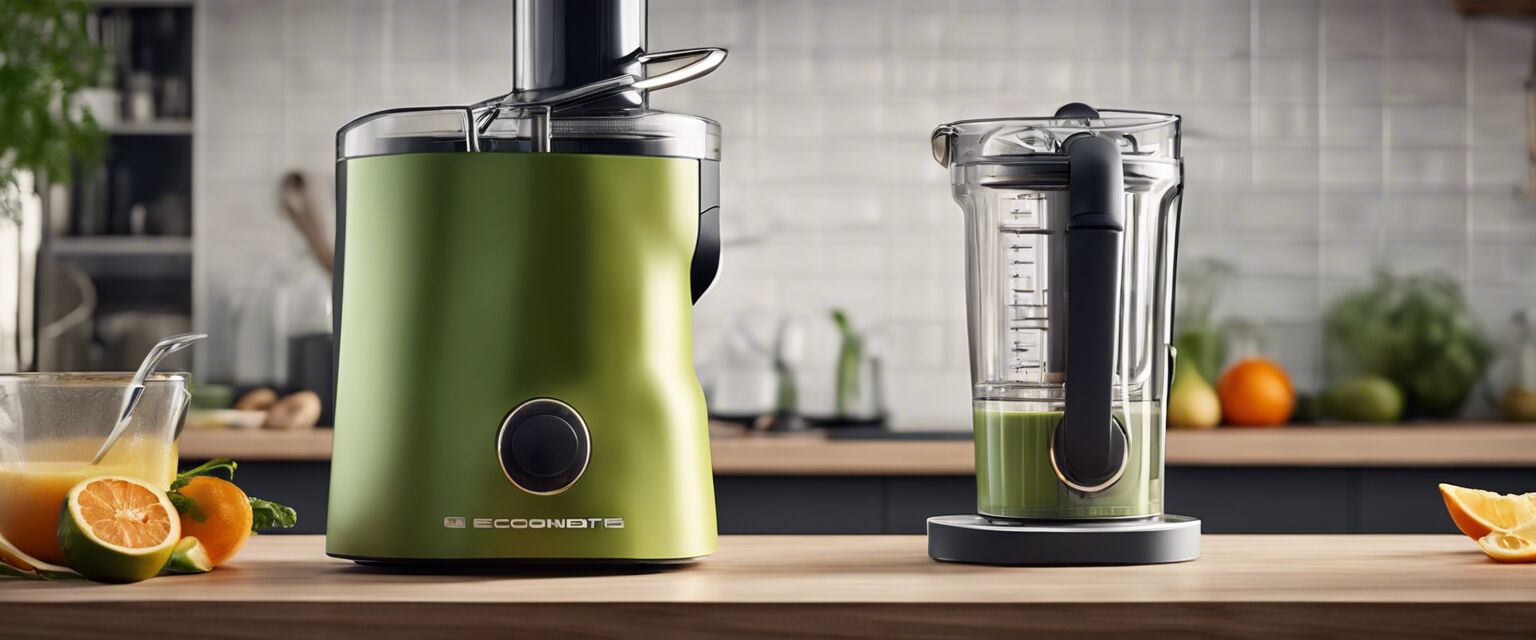 Eco-friendly juicer on a countertop